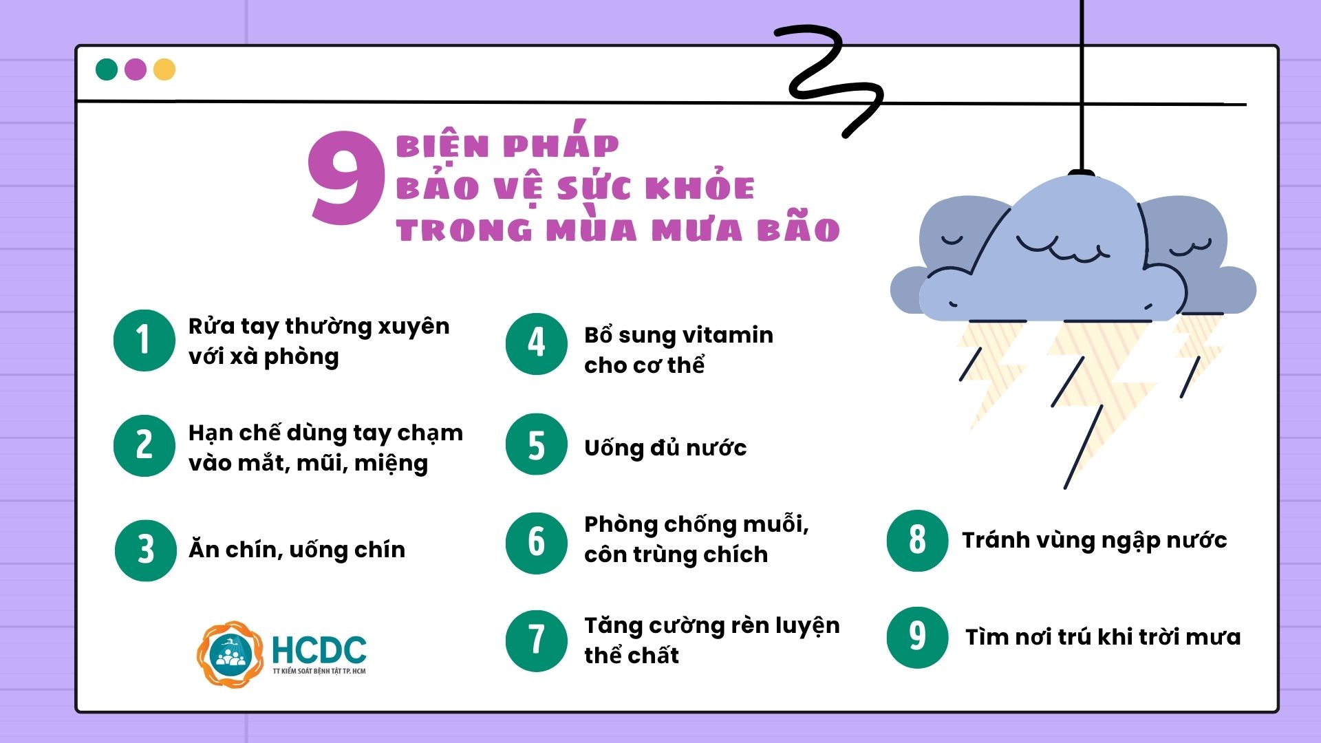 sức khoẻ mùa mưa bão